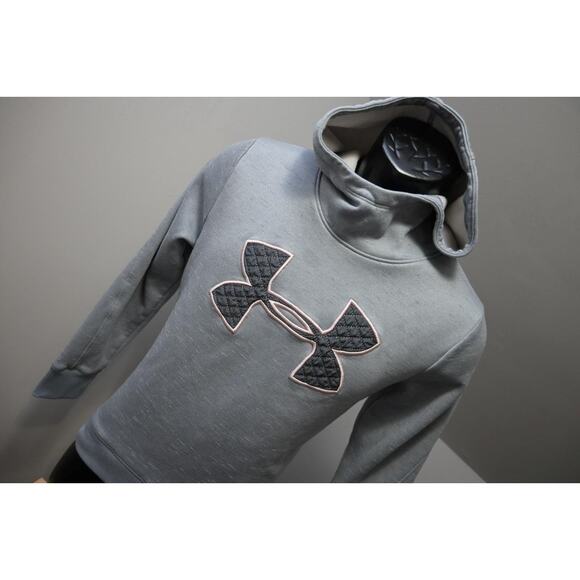 Under Armour Hoodie ColdGear Gray Pullover Athletic Jacket Womens Sz Medium - Picture 4 of 9